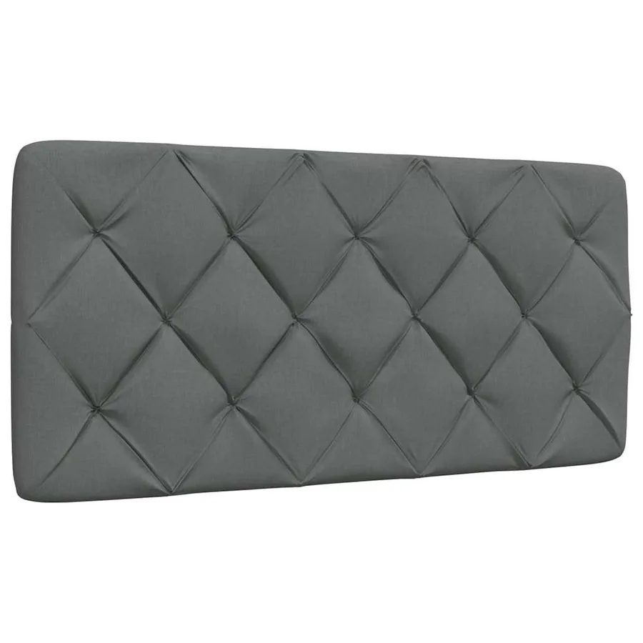 Cadre de lit avec LED sans matelas gris foncé 100x200 cm tissu - 6