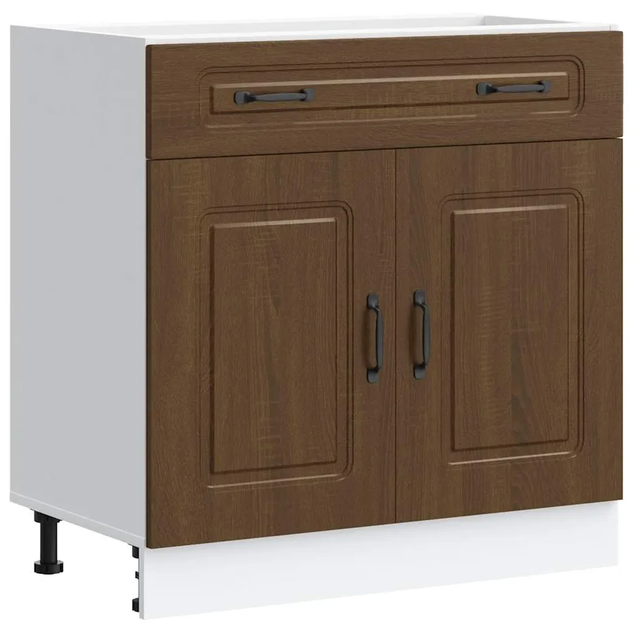 Armoire de cuisine Kalmar chêne marron bois d'ingénierie - 2