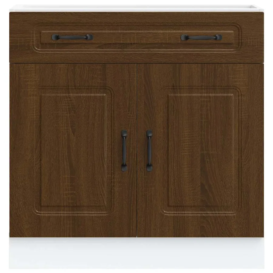 Armoire de cuisine Kalmar chêne marron bois d'ingénierie - 4