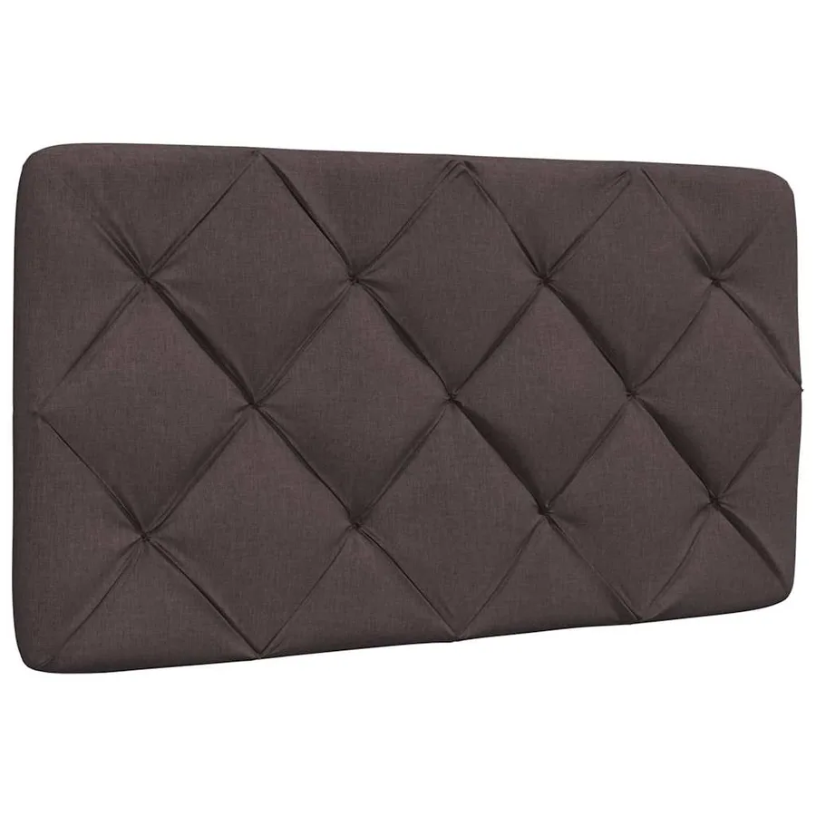 Lit avec matelas marron foncé 90x190 cm tissu - 9