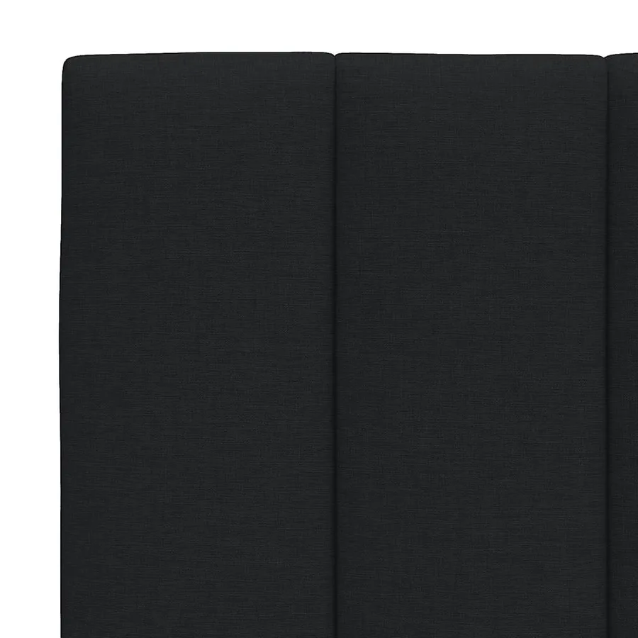 Cadre de lit sans matelas Hanko noir 200x200 cm tissu - 12