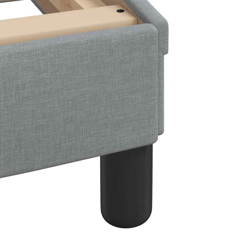 Cadre de lit sans matelas Hanko gris clair 120x200 cm tissu - 10