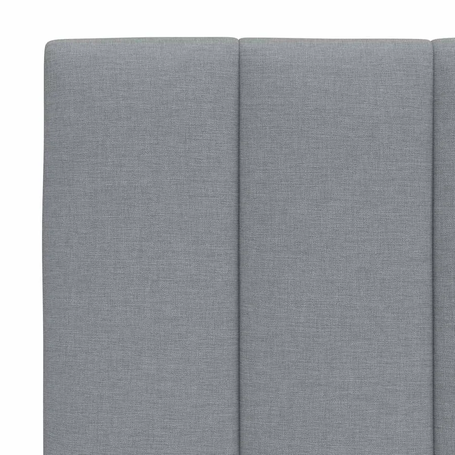 Lit avec matelas Hanko gris clair 120x200 cm tissu - 11