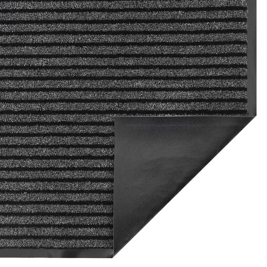 Paillasson noir et gris à rayures 115x500 cm - 5