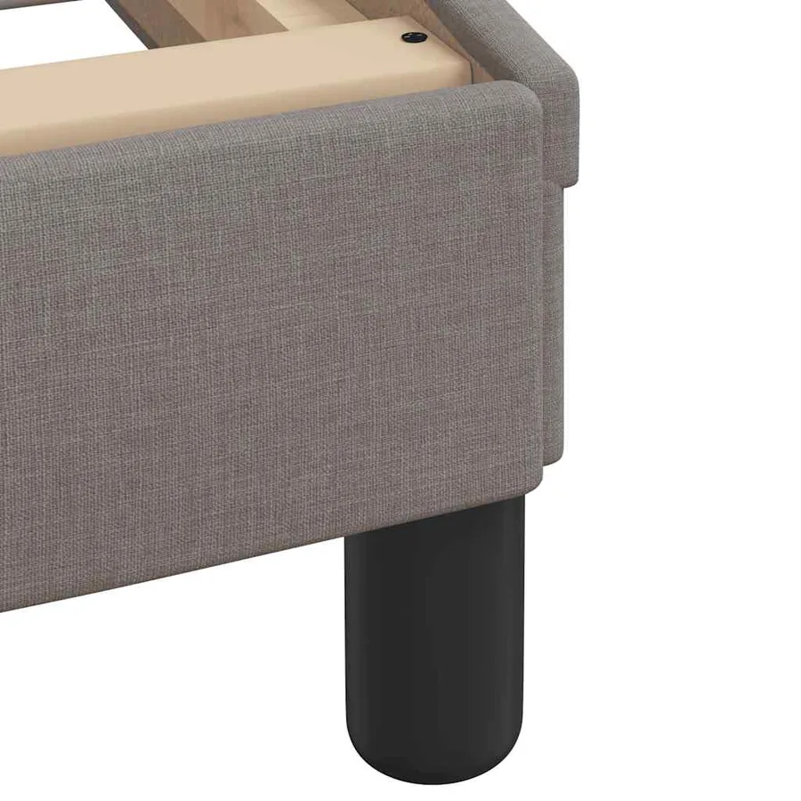 Cadre de lit avec LED sans matelas taupe 90x200 cm tissu - 11