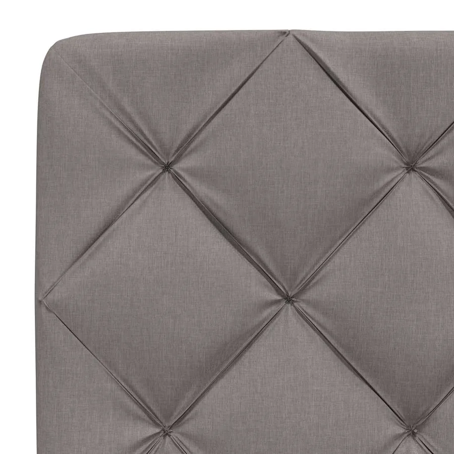 Cadre de lit avec LED sans matelas taupe 90x200 cm tissu - 12