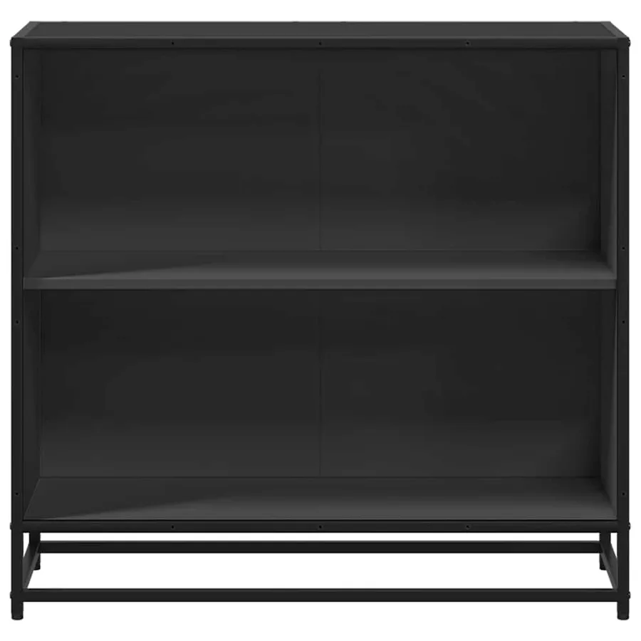 Bibliothèque noir 80,5x35x76 cm bois d'ingénierie - 4
