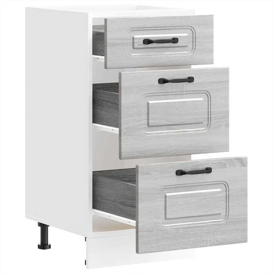 Armoire de cuisine Kalmar sonoma gris bois d'ingénierie - 5