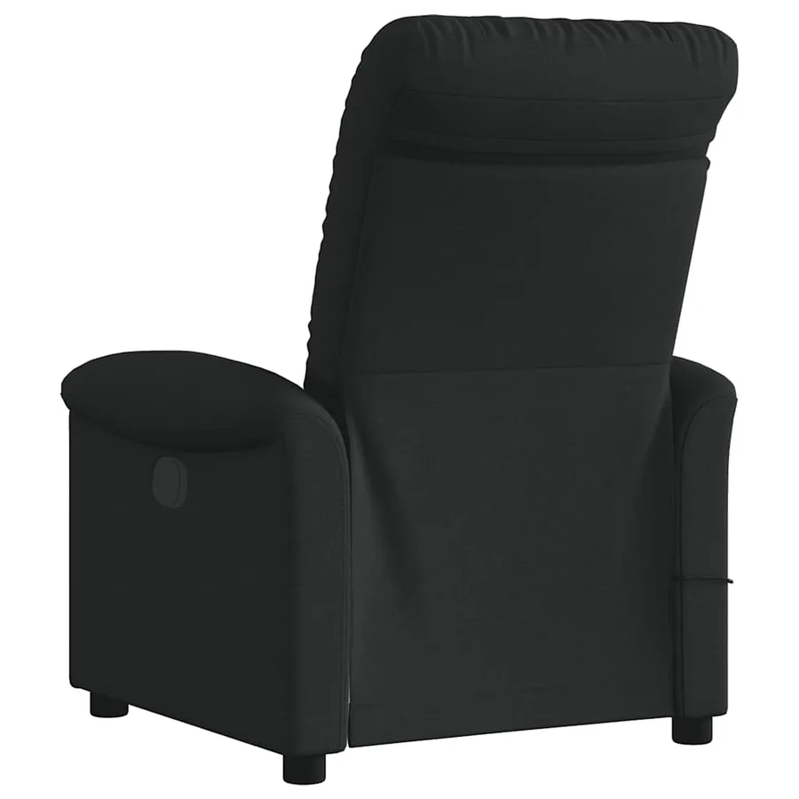Fauteuil de massage inclinable électrique Noir Tissu - 7