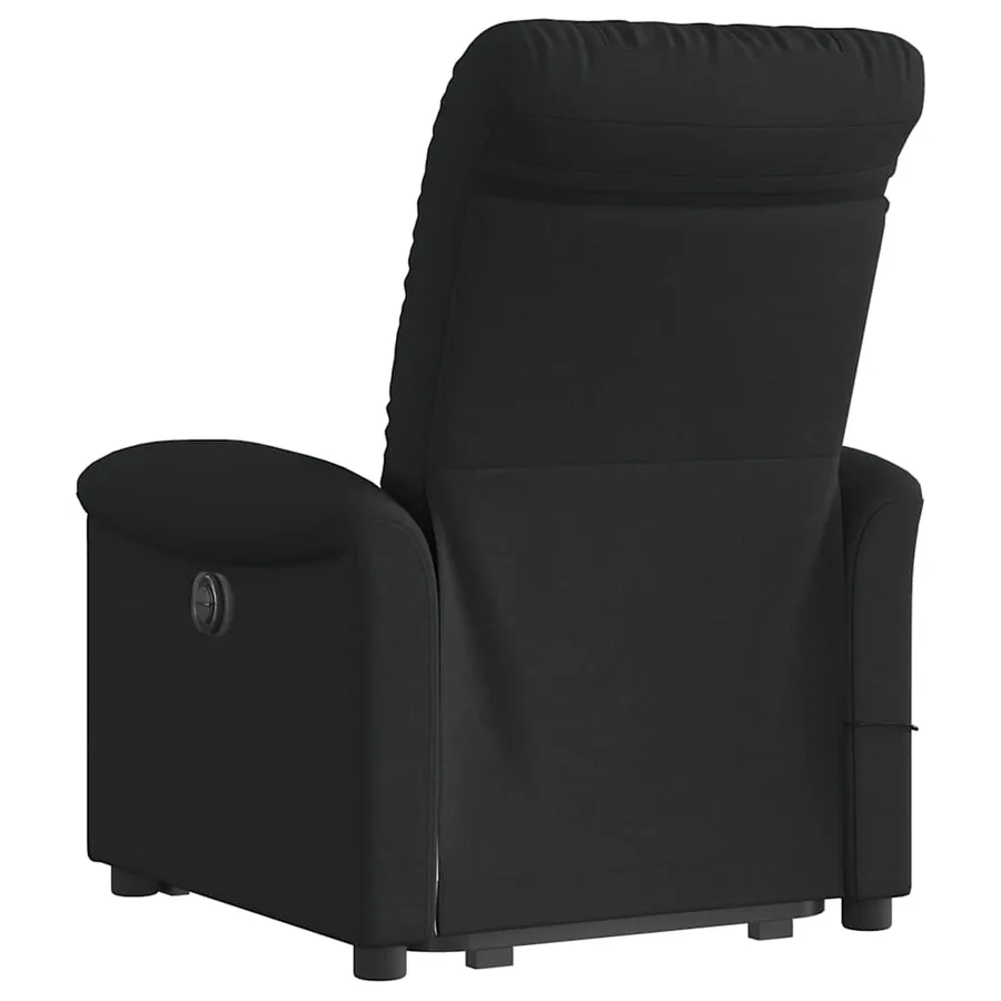 Fauteuil inclinable de massage électrique Noir Tissu - 7