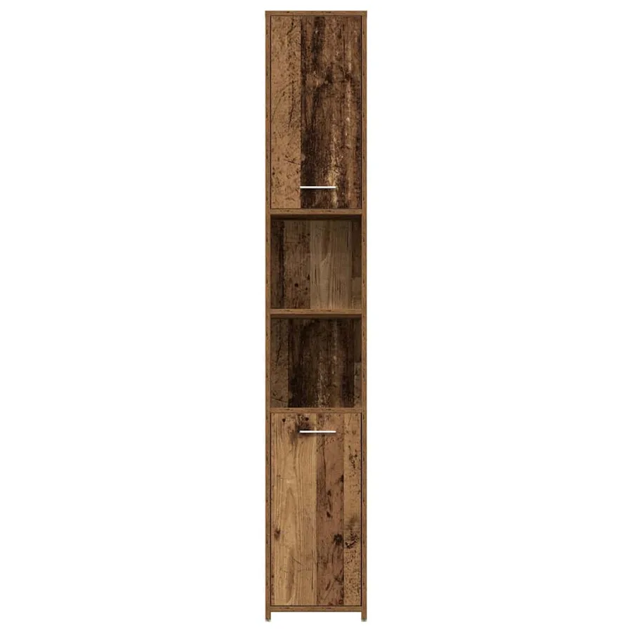 Armoire salle de bain vieux bois 30x30x183,5 cm bois ingénierie - 6