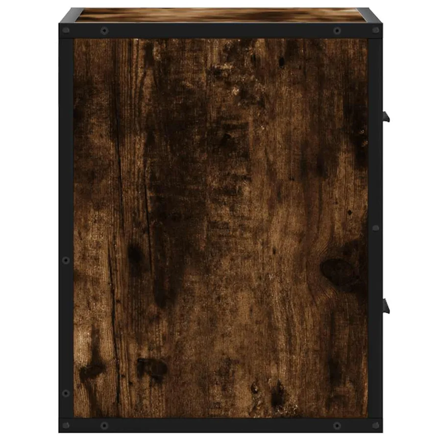 Tables de chevet murales 2 pcs Chêne fumé 40x31x39,5 cm - 7