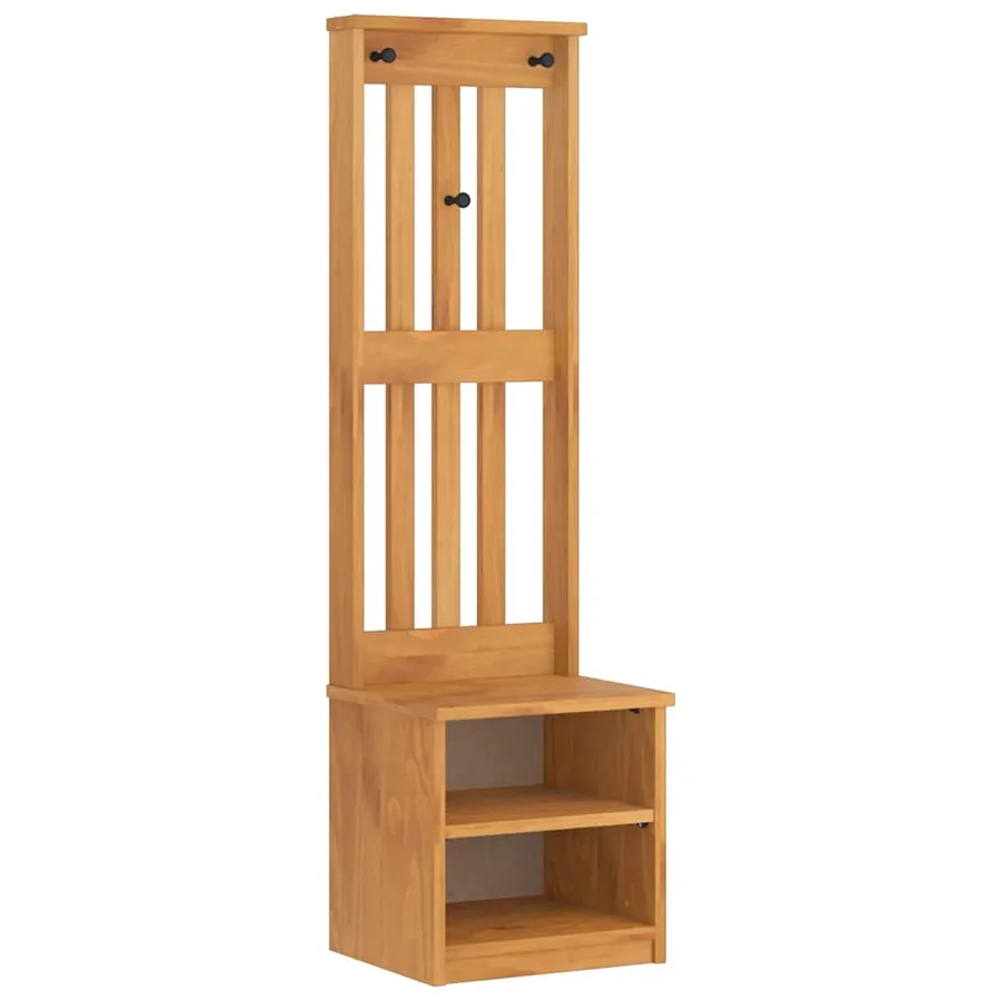 Portemanteau SANDNES 45x40x159,5 cm bois massif pin - 2