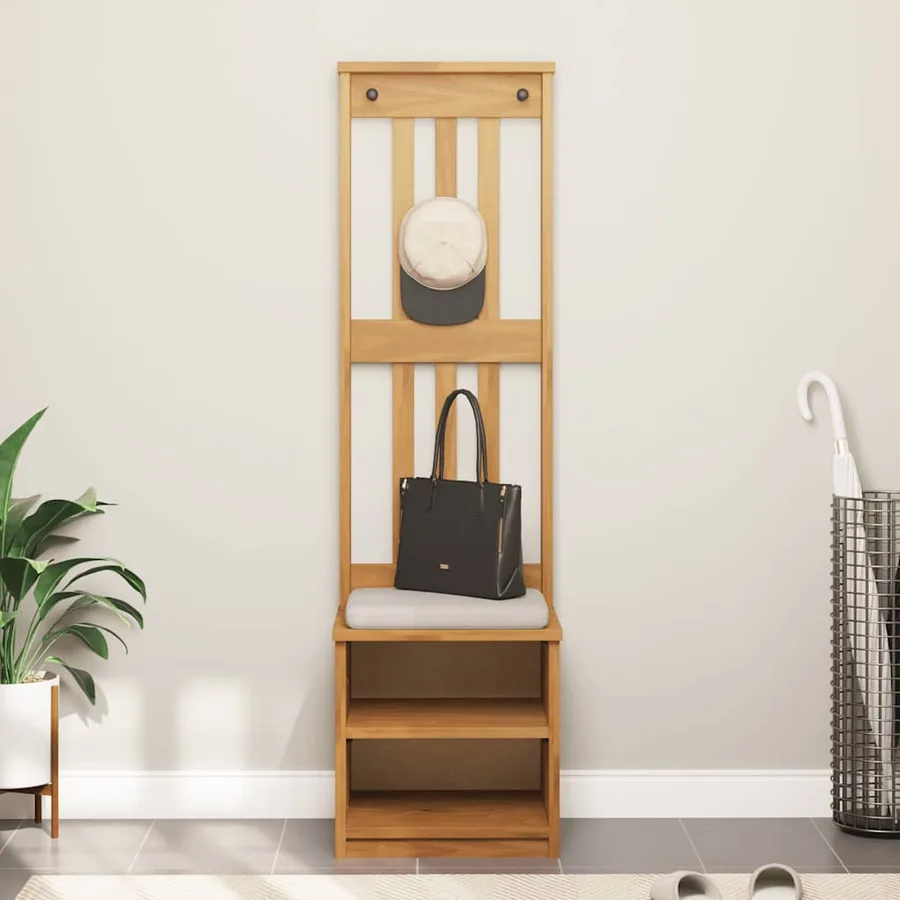 Portemanteau SANDNES 45x40x159,5 cm bois massif pin - 3