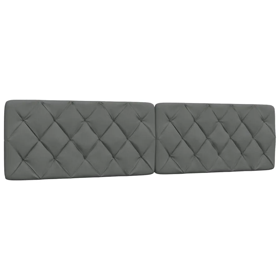 Cadre de lit avec LED sans matelas gris foncé 200x200 cm tissu - 8