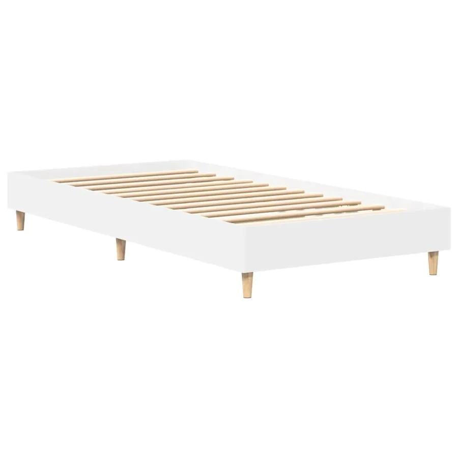 Cadre de lit sans matelas blanc 90x190 cm bois d'ingénierie - 6