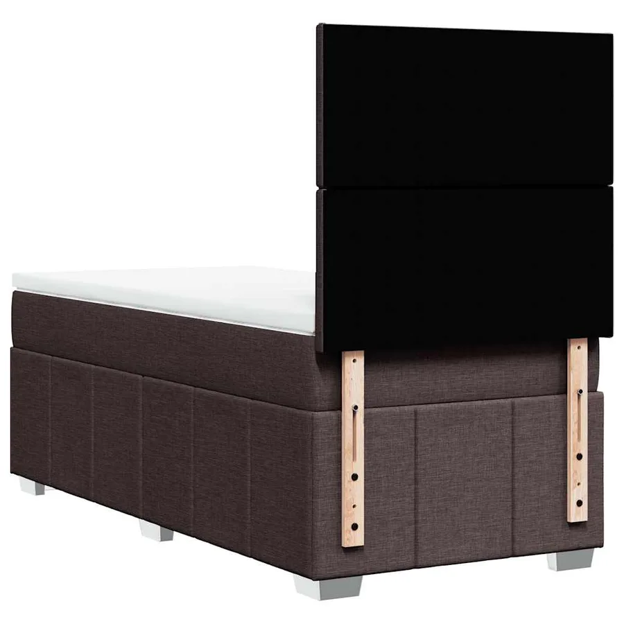 Sommier à lattes de lit avec matelas Marron foncé 90x200 cm - 8