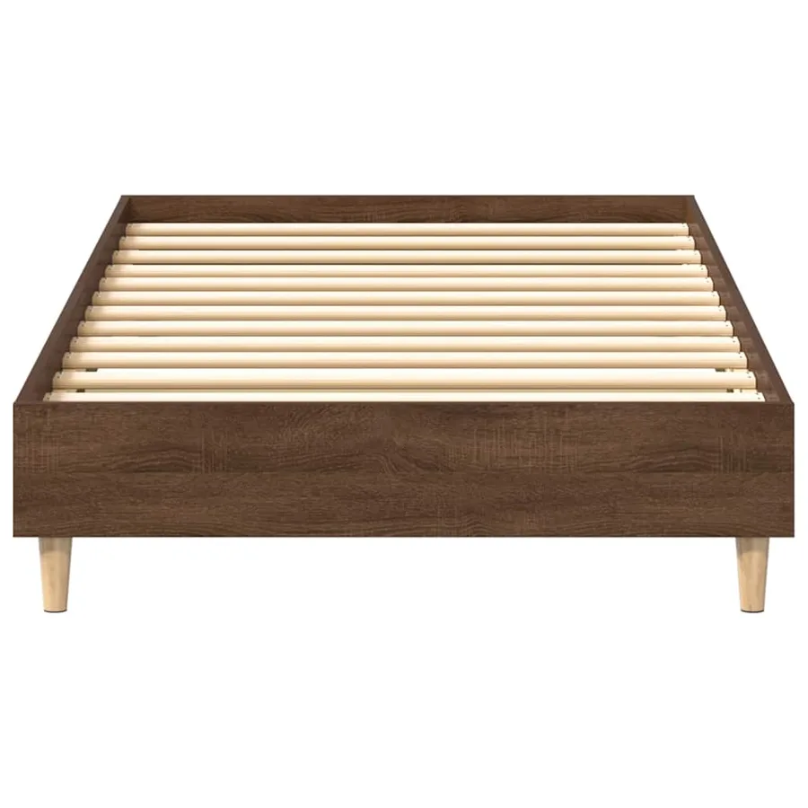 Cadre de lit sans matelas chêne marron 90x190cm bois ingénierie - 5
