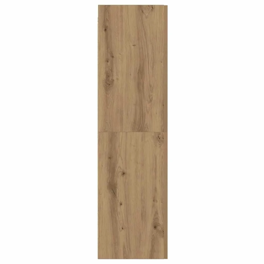 Meuble TV chêne artisanal 30,5x30x110 cm bois d'ingénierie - 5