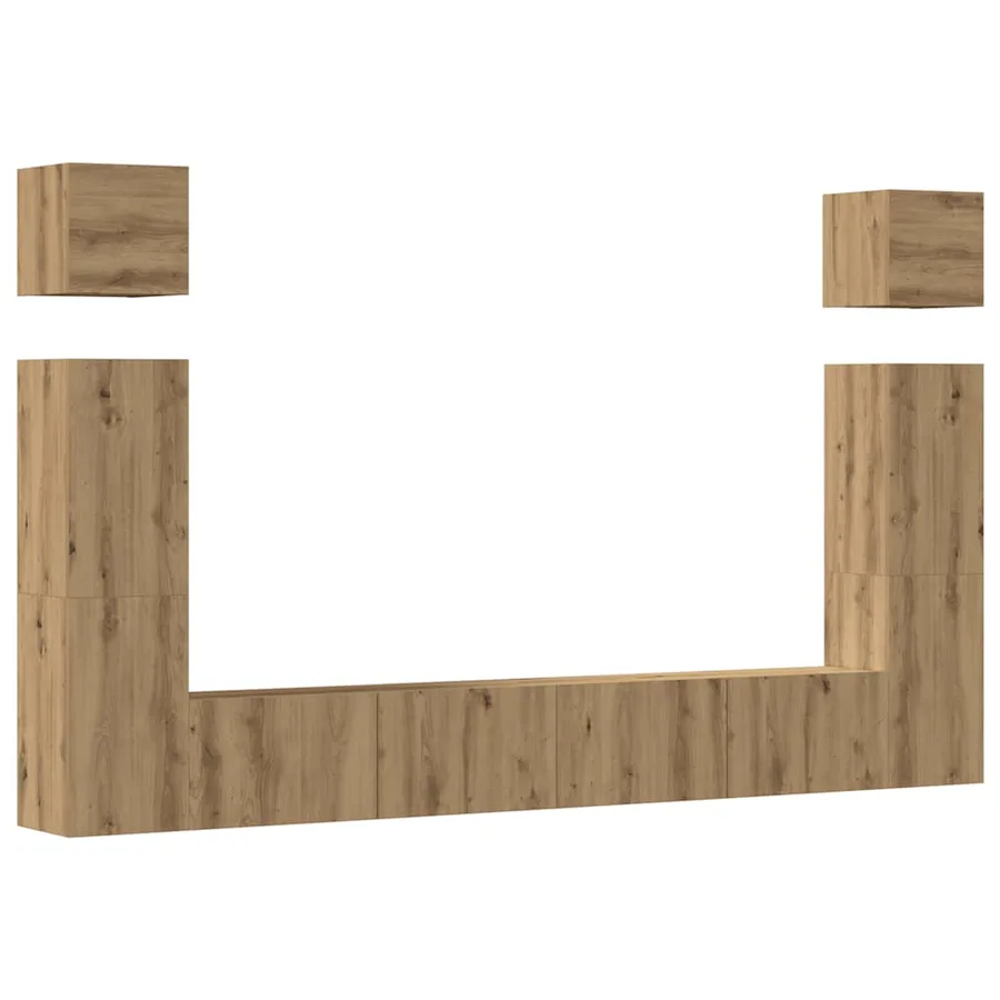 Ensemble de meuble TV mural 6 pcs chêne artisanal - 2