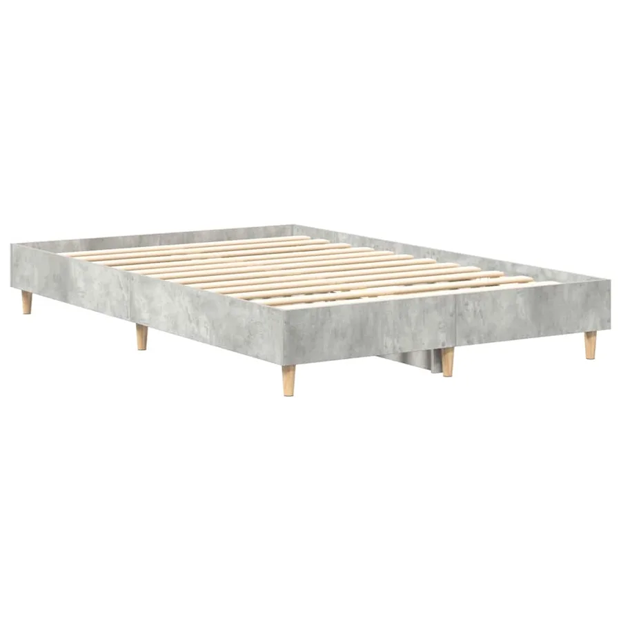 Cadre de lit sans matelas gris béton 120x200 cm bois ingénierie - 4