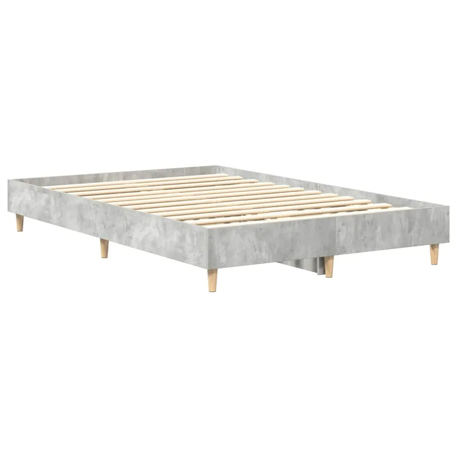 Cadre de lit sans matelas gris béton 120x200 cm bois ingénierie - 7