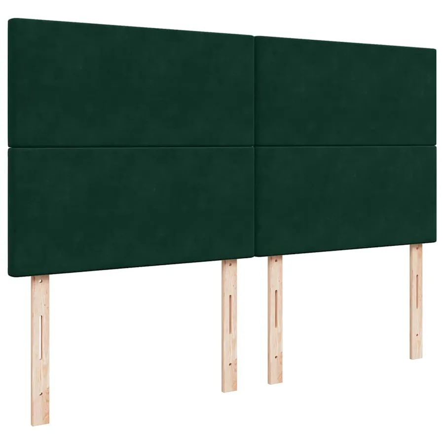 Cadre de lit ottoman avec matelas vert foncé 160x200 cm velours - 13