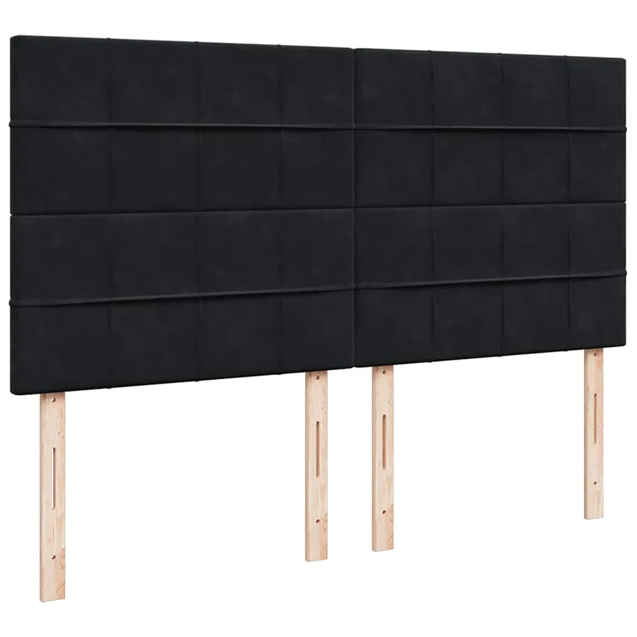 Cadre de lit ottoman avec matelas noir 160x200 cm velours - 13