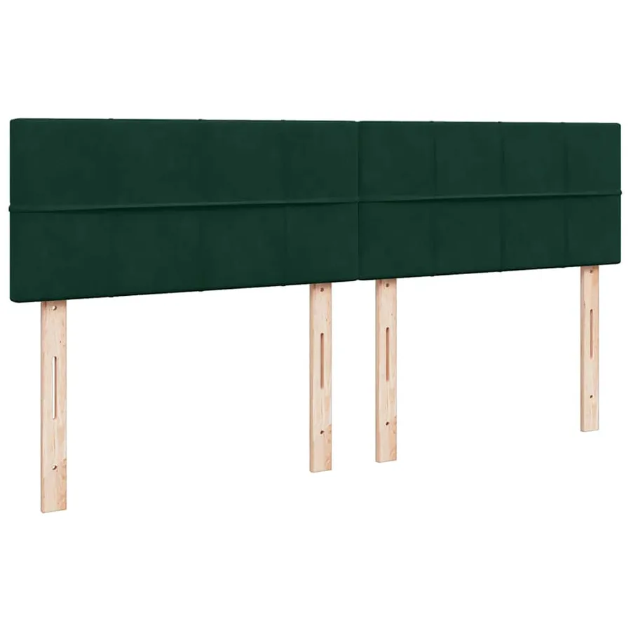 Cadre de lit ottoman avec matelas vert foncé 160x200 cm velours - 7
