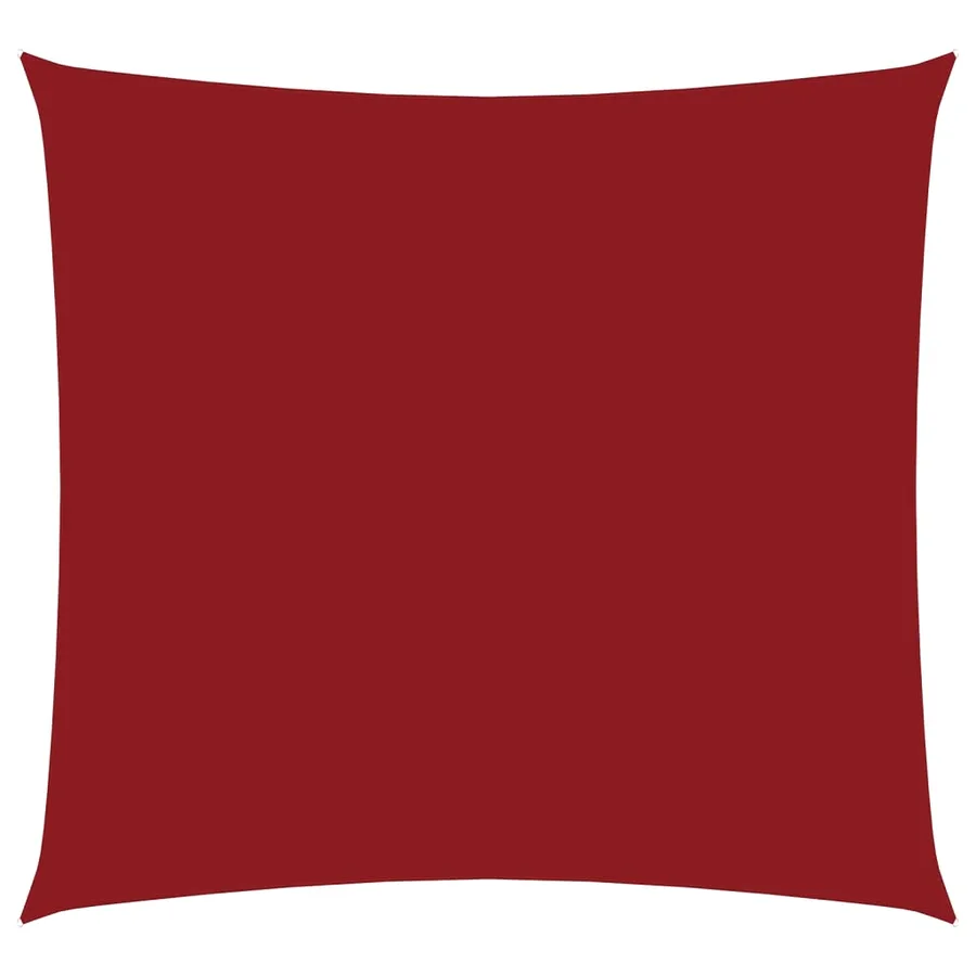Voile de parasol tissu oxford carré 5x5 m rouge - 2