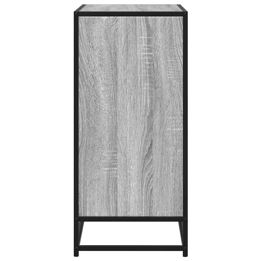 Buffet sonoma gris 68x35x76 cm bois d'ingénierie et métal - 5