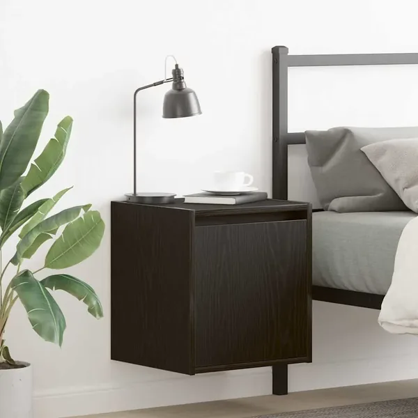 Tables de chevet murales 2 pcs noir 38x34x40 cm