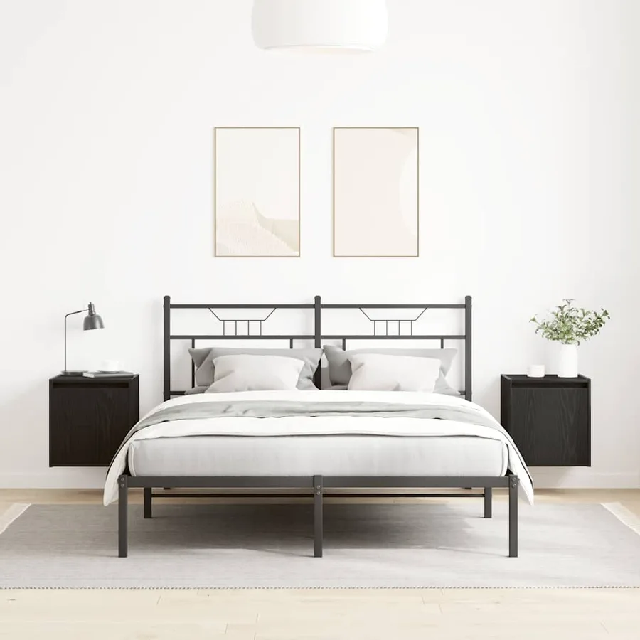Tables de chevet murales 2 pcs noir 38x34x40 cm - 3