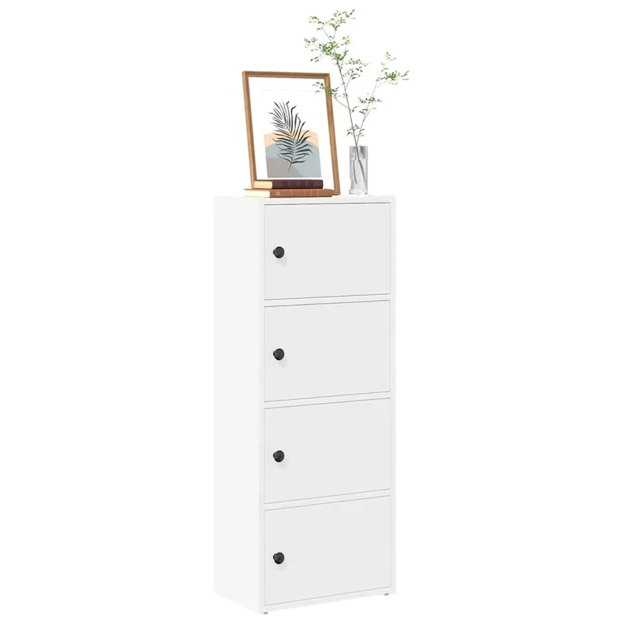 Bibliothèque blanc 40x24x102 cm bois d'ingénierie