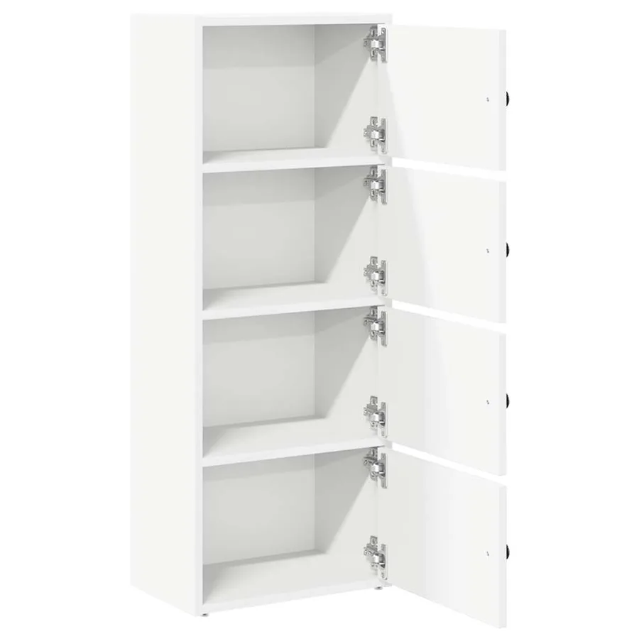 Bibliothèque blanc 40x24x102 cm bois d'ingénierie - 5