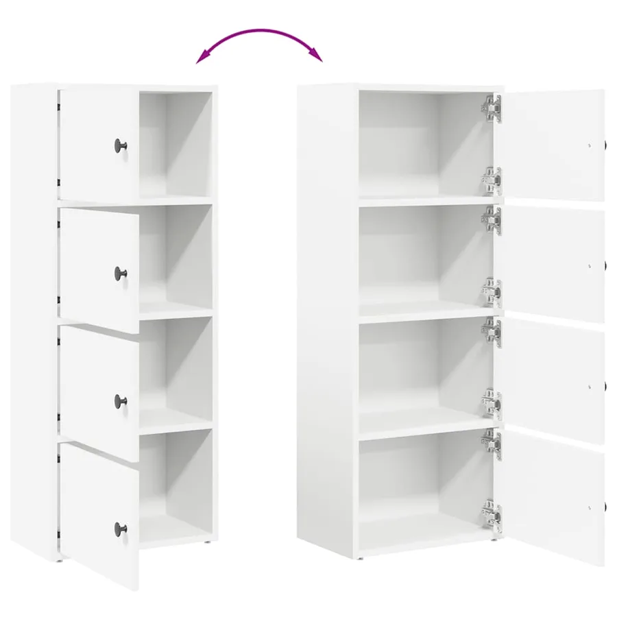 Bibliothèque blanc 40x24x102 cm bois d'ingénierie - 8