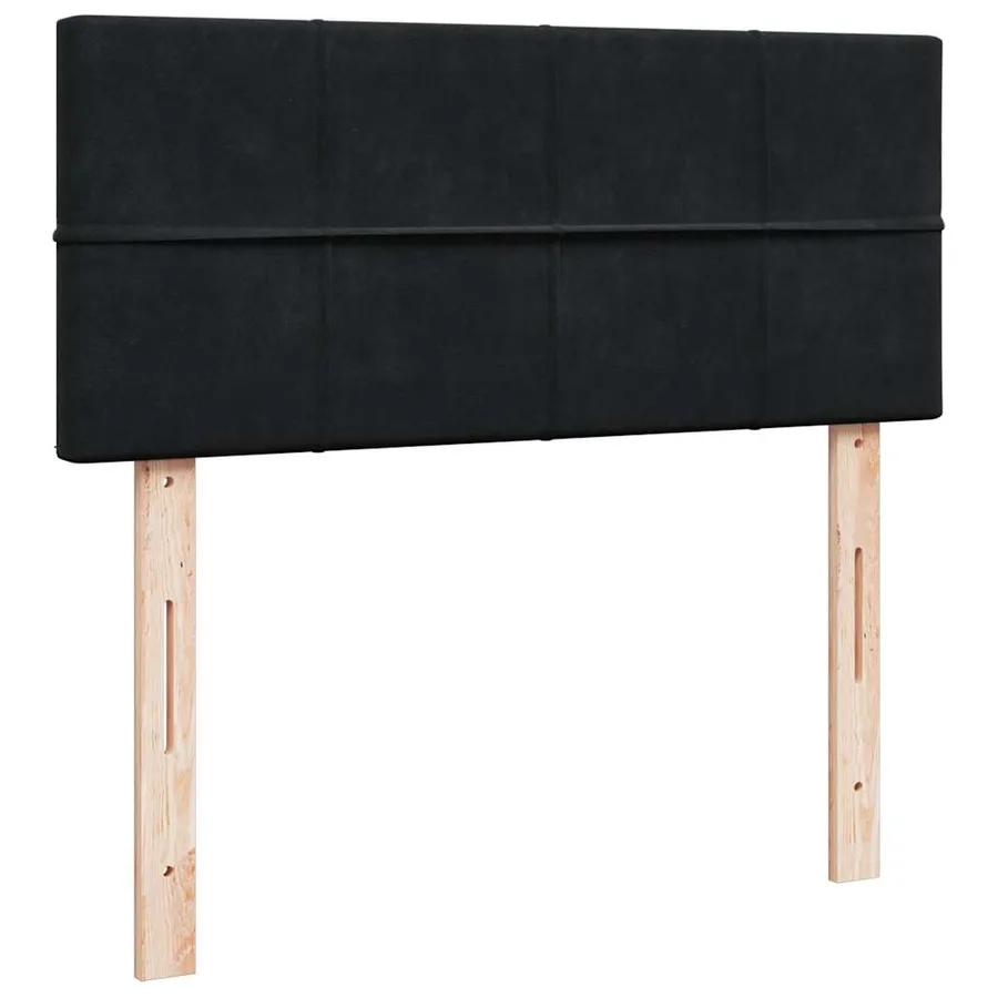 Cadre de lit ottoman avec matelas noir 120x200 cm velours - 7