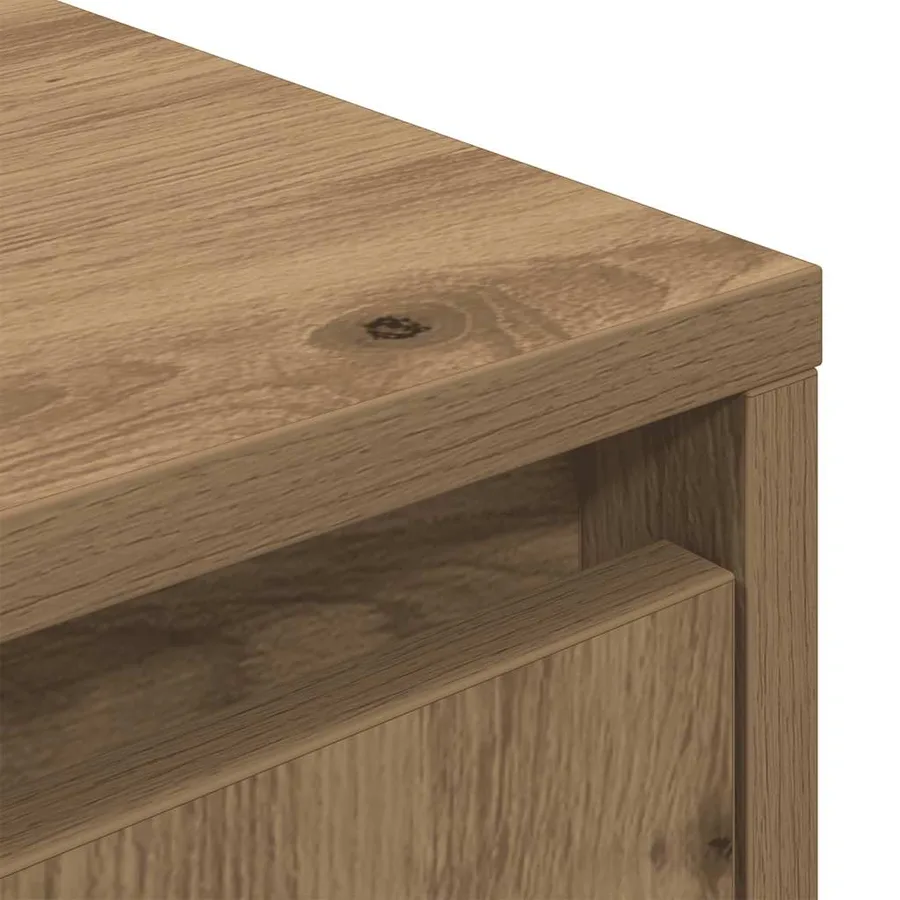 Meuble TV avec éclairages LED chêne artisanal 193,5x41x50 cm - 10