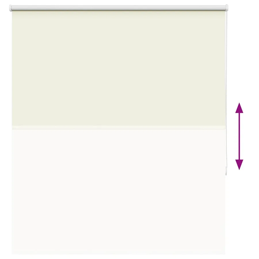 Store enrouleur occultant blanc cassé 135x150 cm largeur tissu - 9