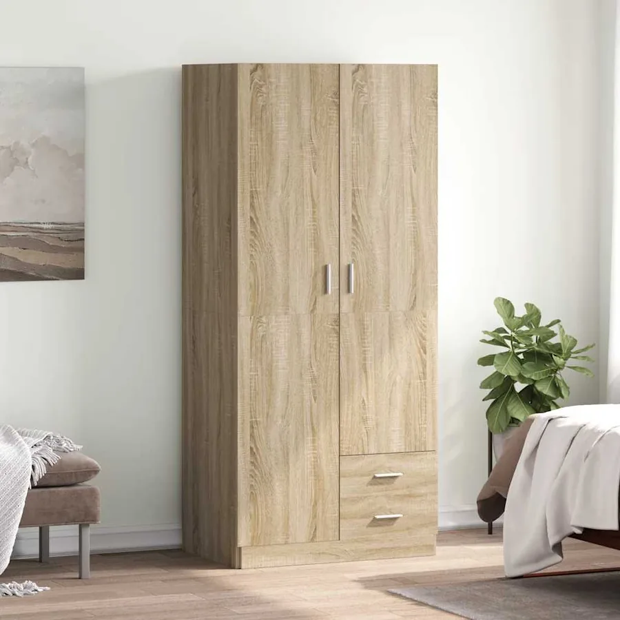 Garde-robe Chêne sonoma 80x52x180 cm Aggloméré