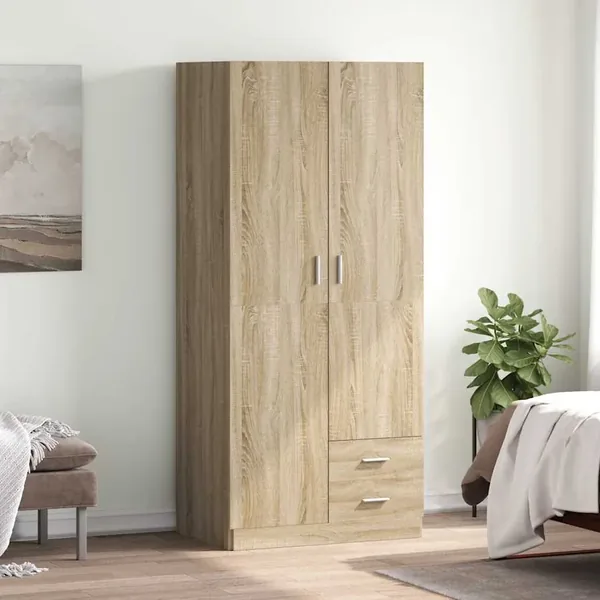 Garde-robe Chêne sonoma 80x52x180 cm Aggloméré