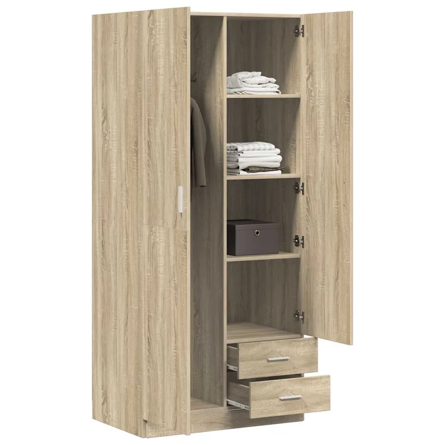 Garde-robe Chêne sonoma 80x52x180 cm Aggloméré - 3