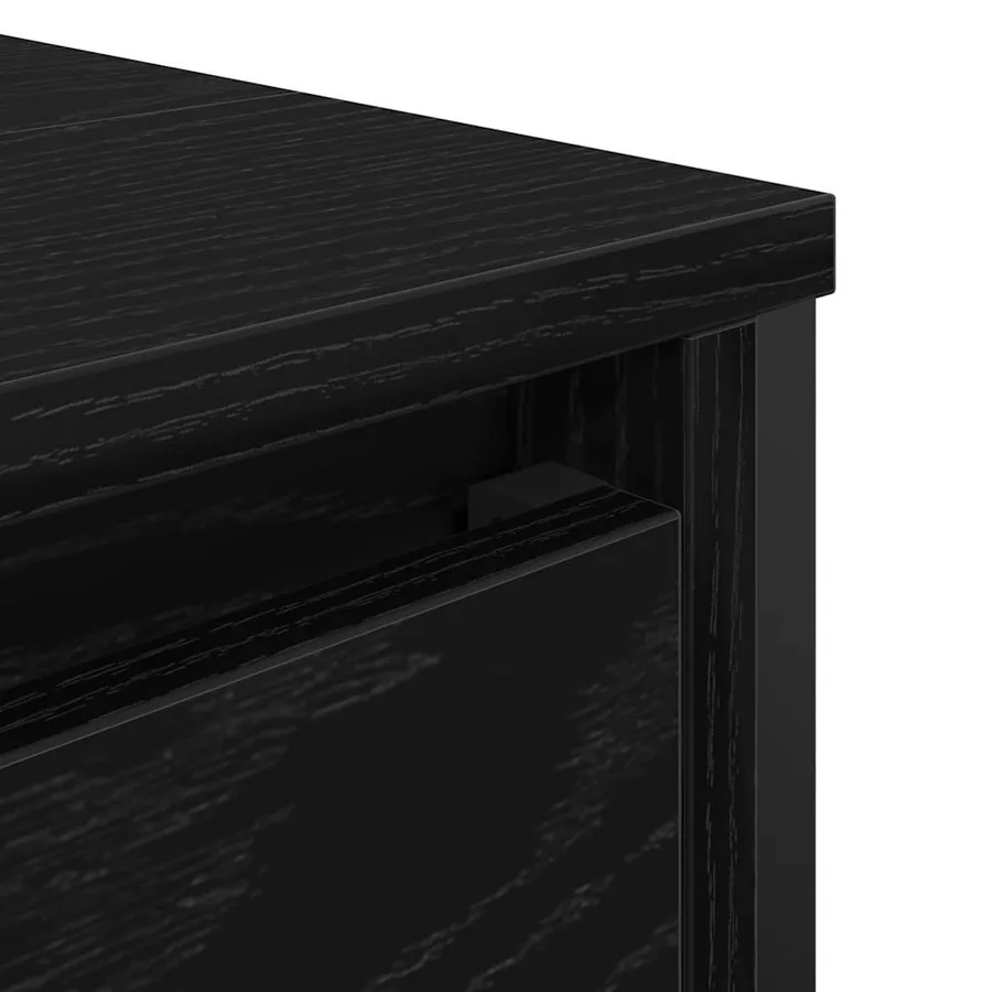 Meuble vasque de salle de bain noir 60x34,5x60 cm - 11