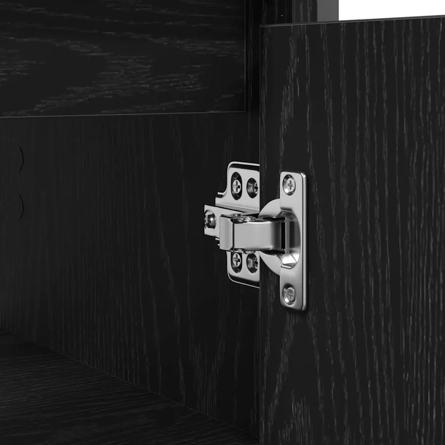 Meuble vasque de salle de bain noir 60x34,5x60 cm - 13