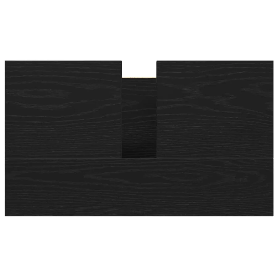 Meuble vasque de salle de bain noir 60x34,5x60 cm - 9