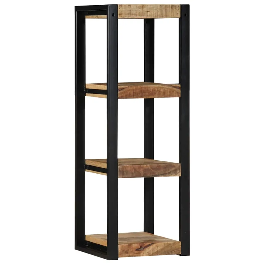 Étagère murale 35x35x100 cm bois de manguier brut massif - 4