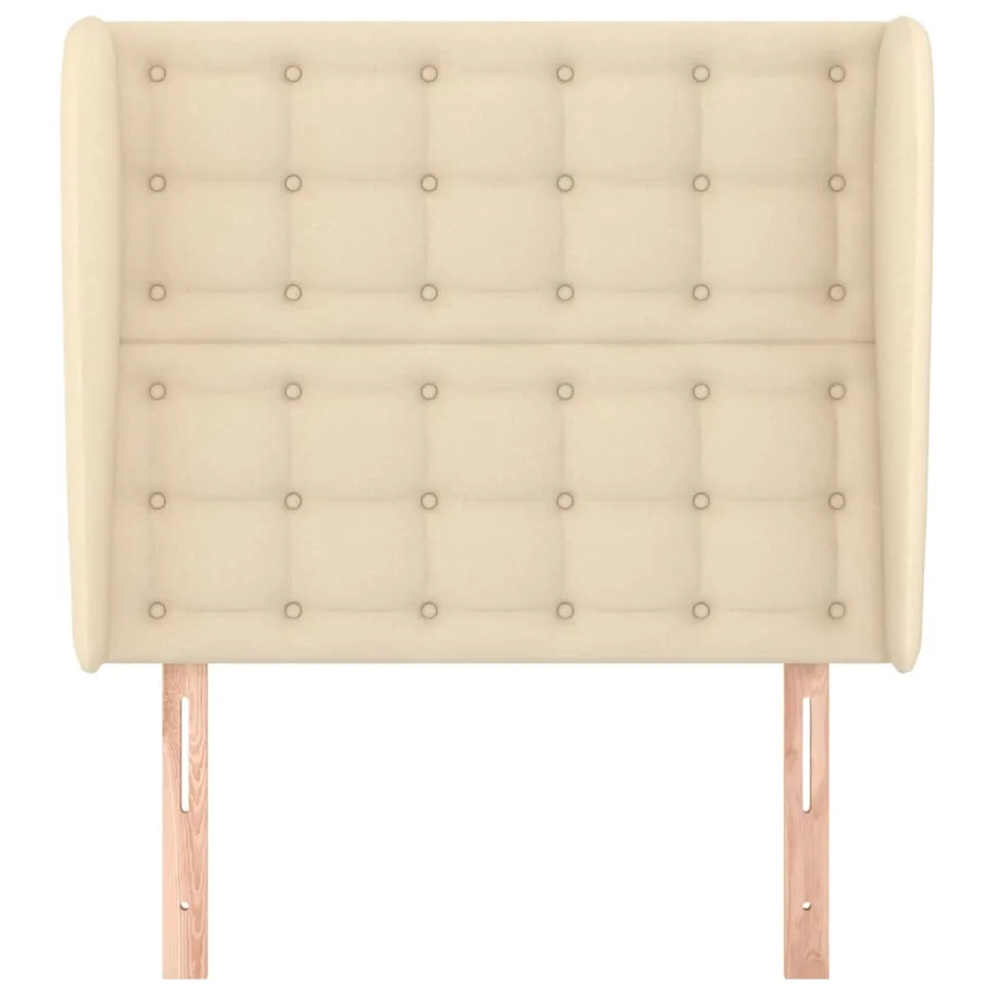 Tête de lit avec oreilles Crème 83x23x118/128 cm Tissu - 3