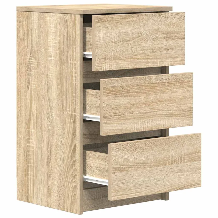 Tables de chevet avec 3 tiroirs 2 pcs chêne sonoma 39x35x65 cm - 6