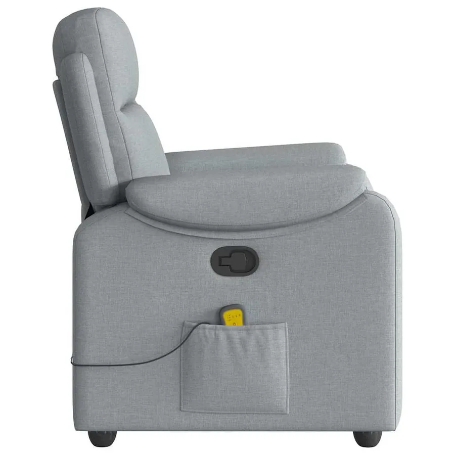 Fauteuil de massage inclinable Gris clair Tissu - 4