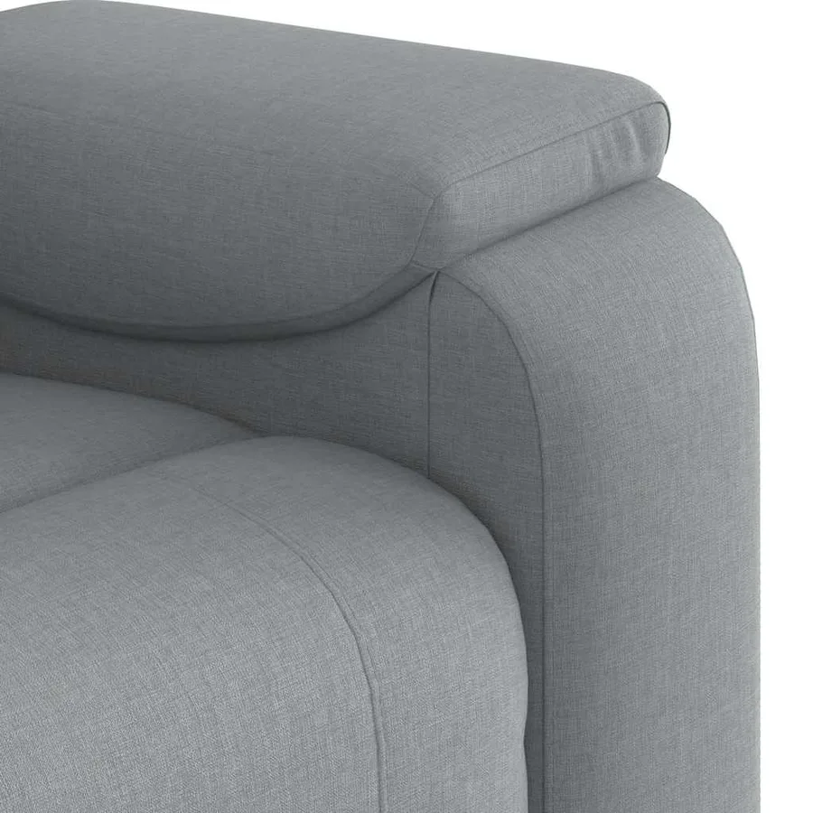 Fauteuil de massage inclinable Gris clair Tissu - 9